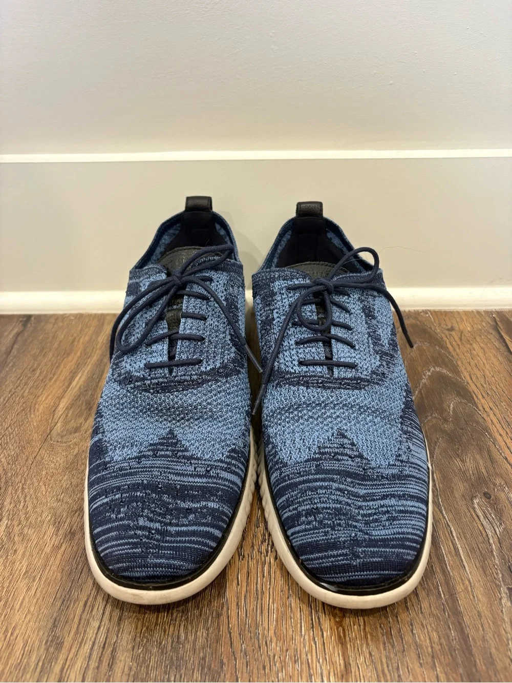 Cole Haan Men's Knit Lace-Up Sneakers in Blue and Black